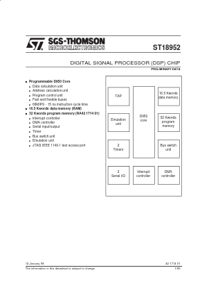 ST18952 Datasheet PDF STMicroelectronics