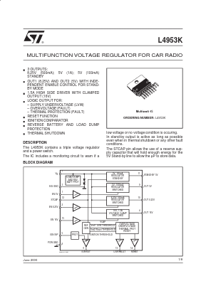 L4953K Datasheet PDF STMicroelectronics