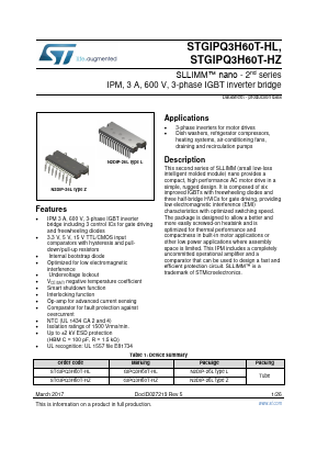 STGIPQ3H60T-HZ Datasheet PDF STMicroelectronics