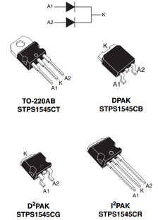 STPS1545CG-TR Datasheet PDF STMicroelectronics