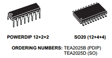 TEA2025D013TR Datasheet PDF STMicroelectronics