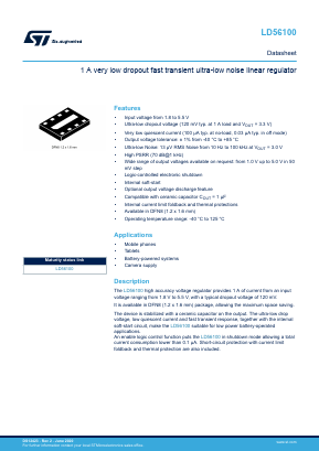 LD56100DPU115R Datasheet PDF STMicroelectronics