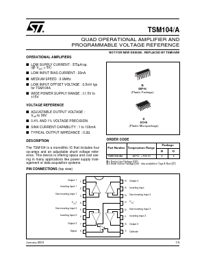 TSM104I Datasheet PDF STMicroelectronics