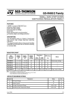 GS-R405/2 Datasheet PDF STMicroelectronics