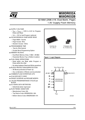 M59DR032A100ZB1 Datasheet PDF STMicroelectronics