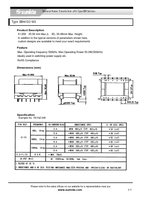 EEH4130 Datasheet PDF Sumida Corporation