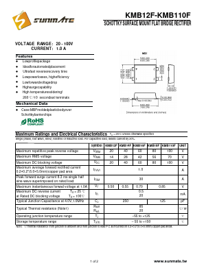 KMB12F Datasheet PDF SUNMATE electronic Co., LTD