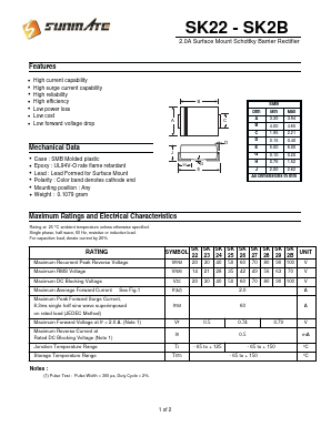 SK27 Datasheet PDF SUNMATE electronic Co., LTD
