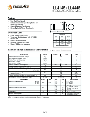 LL4448 Datasheet PDF SUNMATE electronic Co., LTD