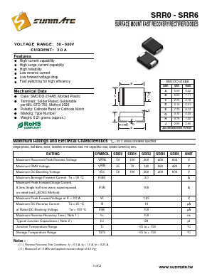 SRR1 Datasheet PDF SUNMATE electronic Co., LTD
