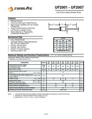 UF2003 Datasheet PDF SUNMATE electronic Co., LTD