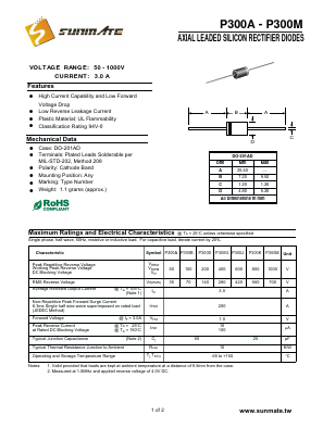 P300D Datasheet PDF SUNMATE electronic Co., LTD