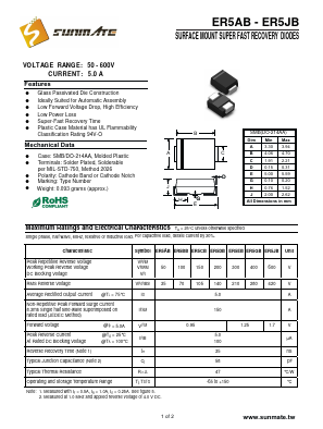 ER5GB Datasheet PDF SUNMATE electronic Co., LTD