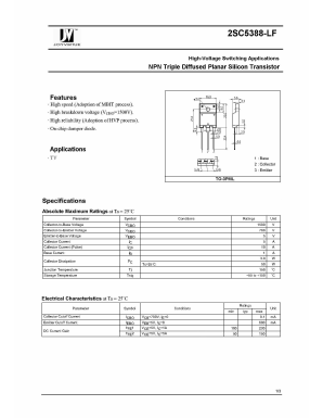2SC5388 Datasheet PDF Sunspirit Electronic Ltd