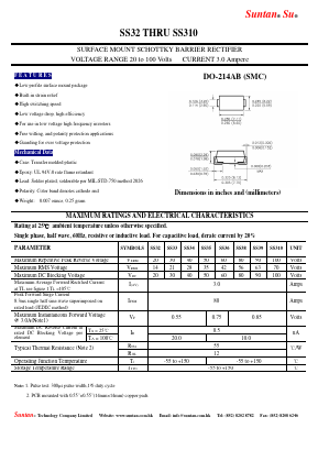 SS32 Datasheet PDF Suntan Capacitors