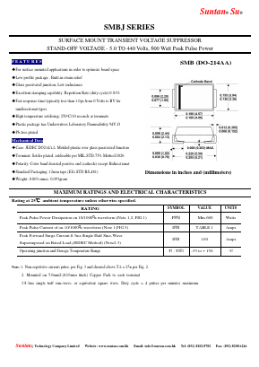 SMBJ220A Datasheet PDF Suntan Capacitors