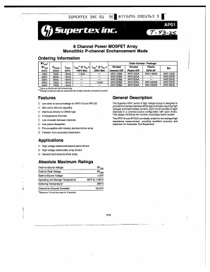 AP0116ND Datasheet PDF Supertex Inc