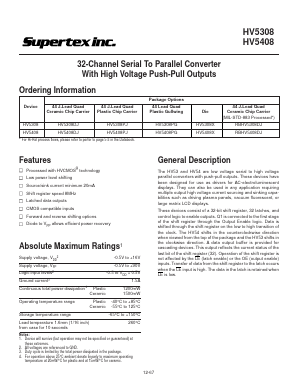 HV5408 Datasheet PDF Supertex Inc