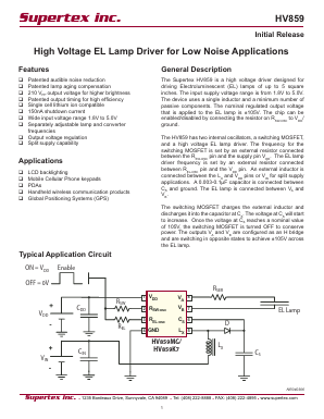 HV859K7-G Datasheet PDF Supertex Inc