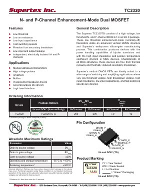 C2320 Datasheet PDF Supertex Inc
