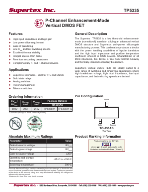 TP5335K1-G Datasheet PDF Supertex Inc