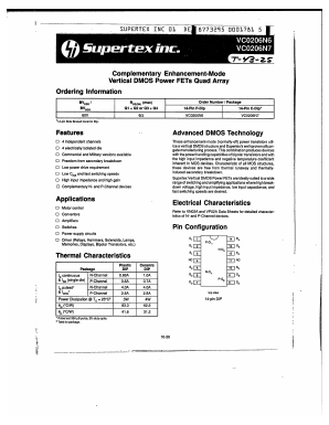 VC0206N7 Datasheet PDF Supertex Inc