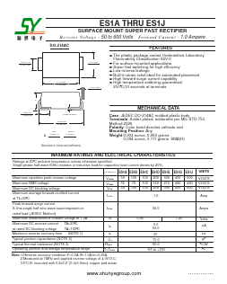 ES1G Datasheet PDF Changzhou Shunye Electronics Co.,Ltd.