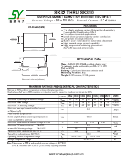 SK32 Datasheet PDF Changzhou Shunye Electronics Co.,Ltd.