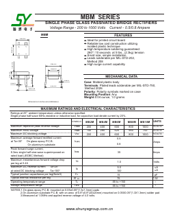MB10M Datasheet PDF Changzhou Shunye Electronics Co.,Ltd.
