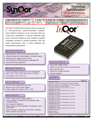 IQ1B050QTC25 Datasheet PDF SynQor Worldwide Headquarters