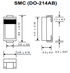 SMCJ14A Datasheet PDF SynSemi, Inc.