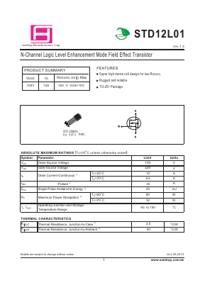 STD12L01 Datasheet PDF Samhop Mircroelectronics