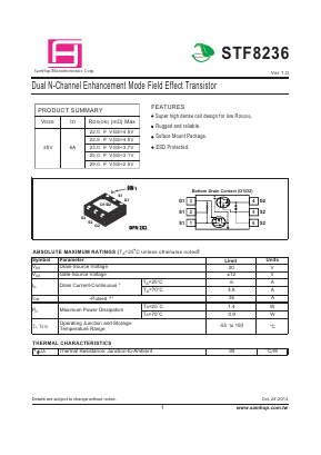 STF8236 Datasheet PDF Samhop Mircroelectronics