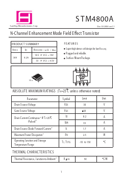 STM4800A Datasheet PDF Samhop Mircroelectronics