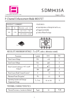 SDM9435A Datasheet PDF Samhop Mircroelectronics