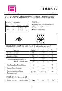 SDM6912 Datasheet PDF Samhop Mircroelectronics