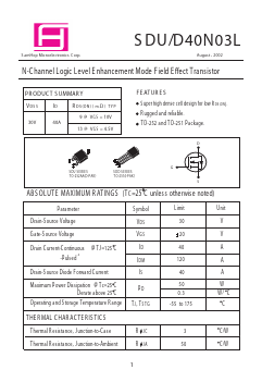 SDU40N03L Datasheet PDF Samhop Mircroelectronics