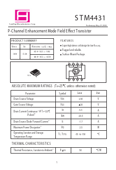 STM4431 Datasheet PDF Samhop Mircroelectronics