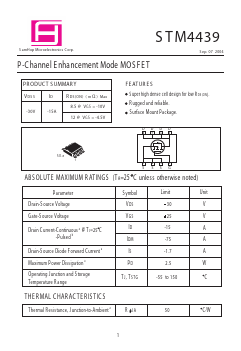 STM4439 Datasheet PDF Samhop Mircroelectronics