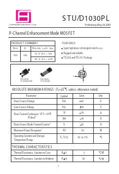 STU1030PL Datasheet PDF Samhop Mircroelectronics