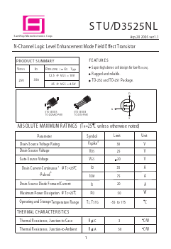 STU3525NL Datasheet PDF Samhop Mircroelectronics