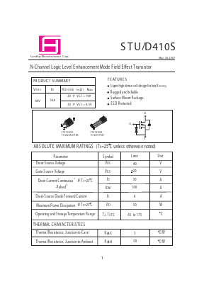 STD410S Datasheet PDF Samhop Mircroelectronics