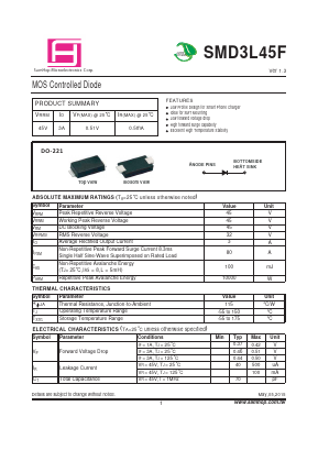 SMD3L45F Datasheet PDF Samhop Mircroelectronics