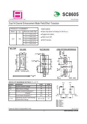 SC8605 Datasheet PDF Samhop Mircroelectronics