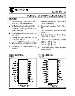 SA5416 Datasheet PDF South African Micro Electronic Systems