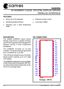 SA8806A Datasheet PDF South African Micro Electronic Systems