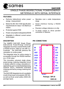 SA9103E Datasheet PDF South African Micro Electronic Systems