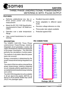 SA9105A Datasheet PDF South African Micro Electronic Systems