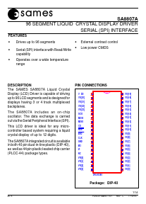SA8807A Datasheet PDF South African Micro Electronic Systems