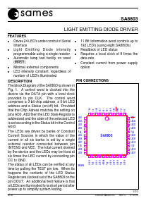 SA8803 Datasheet PDF South African Micro Electronic Systems